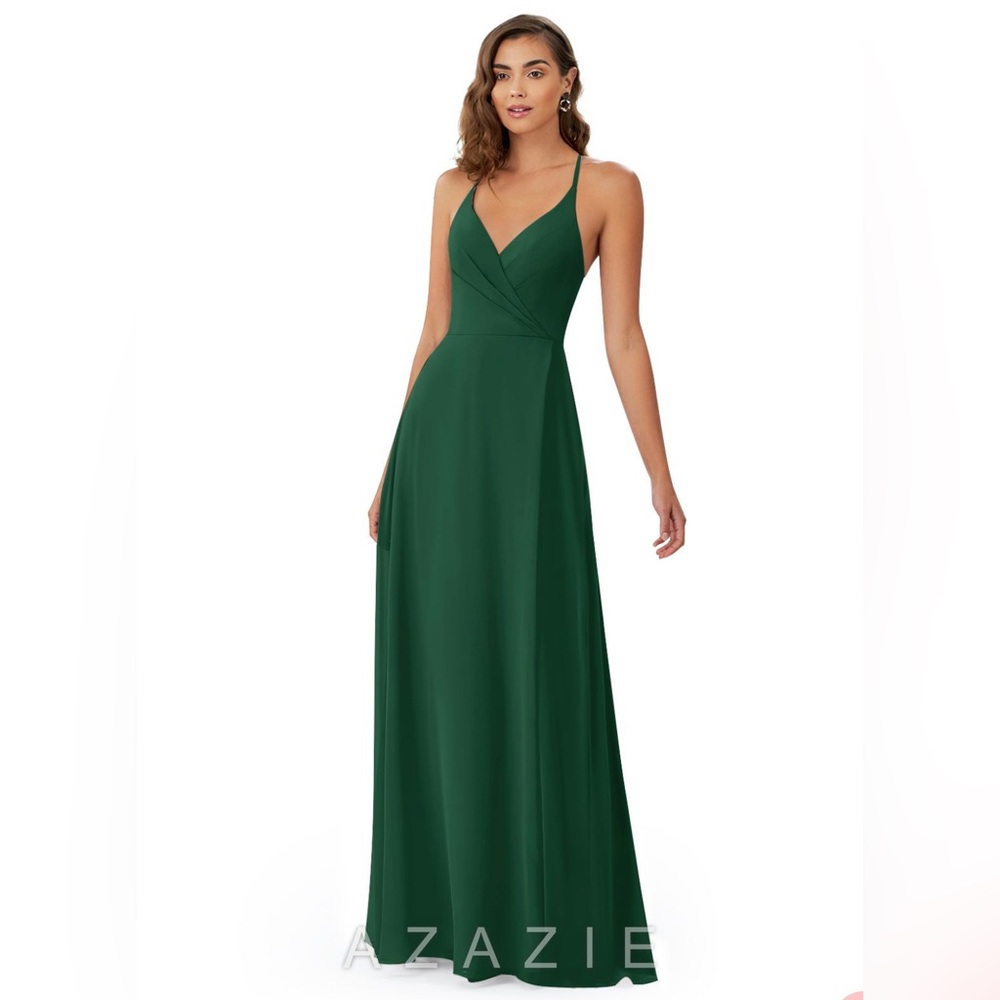 Dark Green Azazie Davis Dress